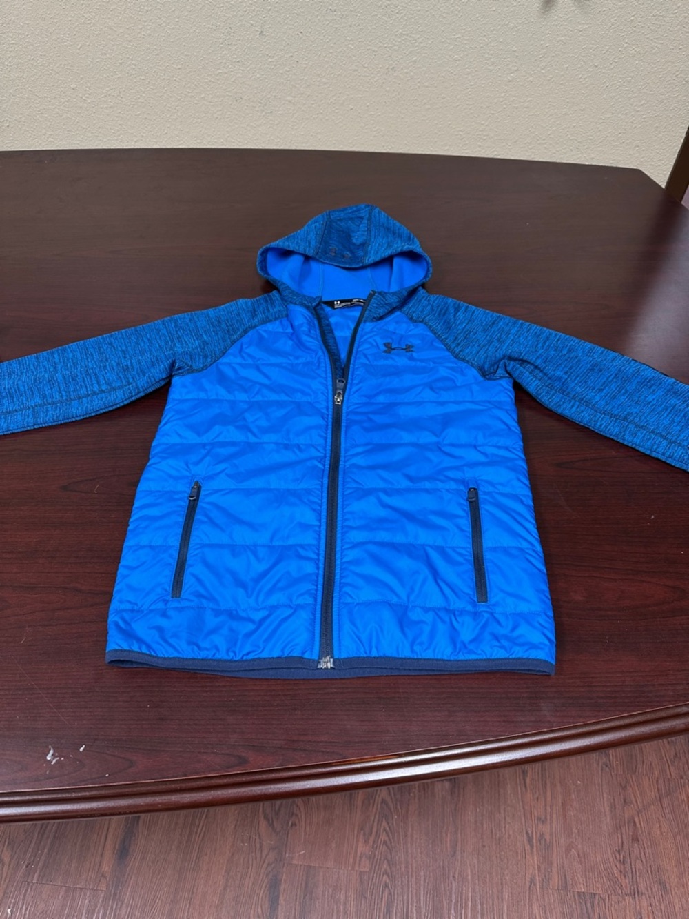 RN# 130323, Under Armour Royal Blue Quilted Hooded Jacket